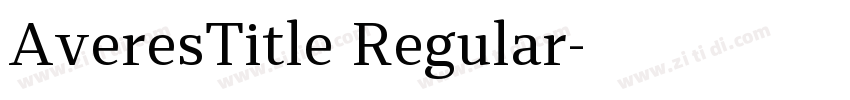 AveresTitle Regular字体转换
